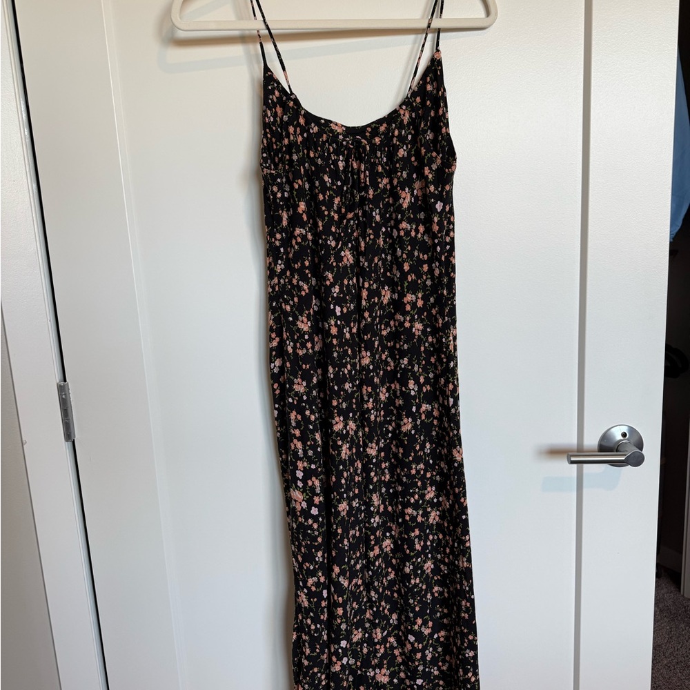 RVCA Black Floral Midi Dress
